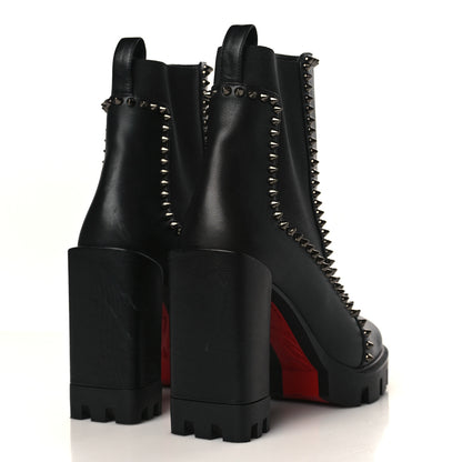 Christian Louboutin Nappa Out Line Spike Lug 100 Boots 37.5 Black 4 of 8