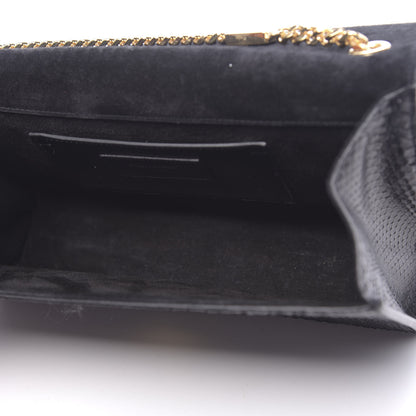 Saint Laurent Snakeskin Medium Classic Monogram Kate Tassel Satchel Black 5 of 10