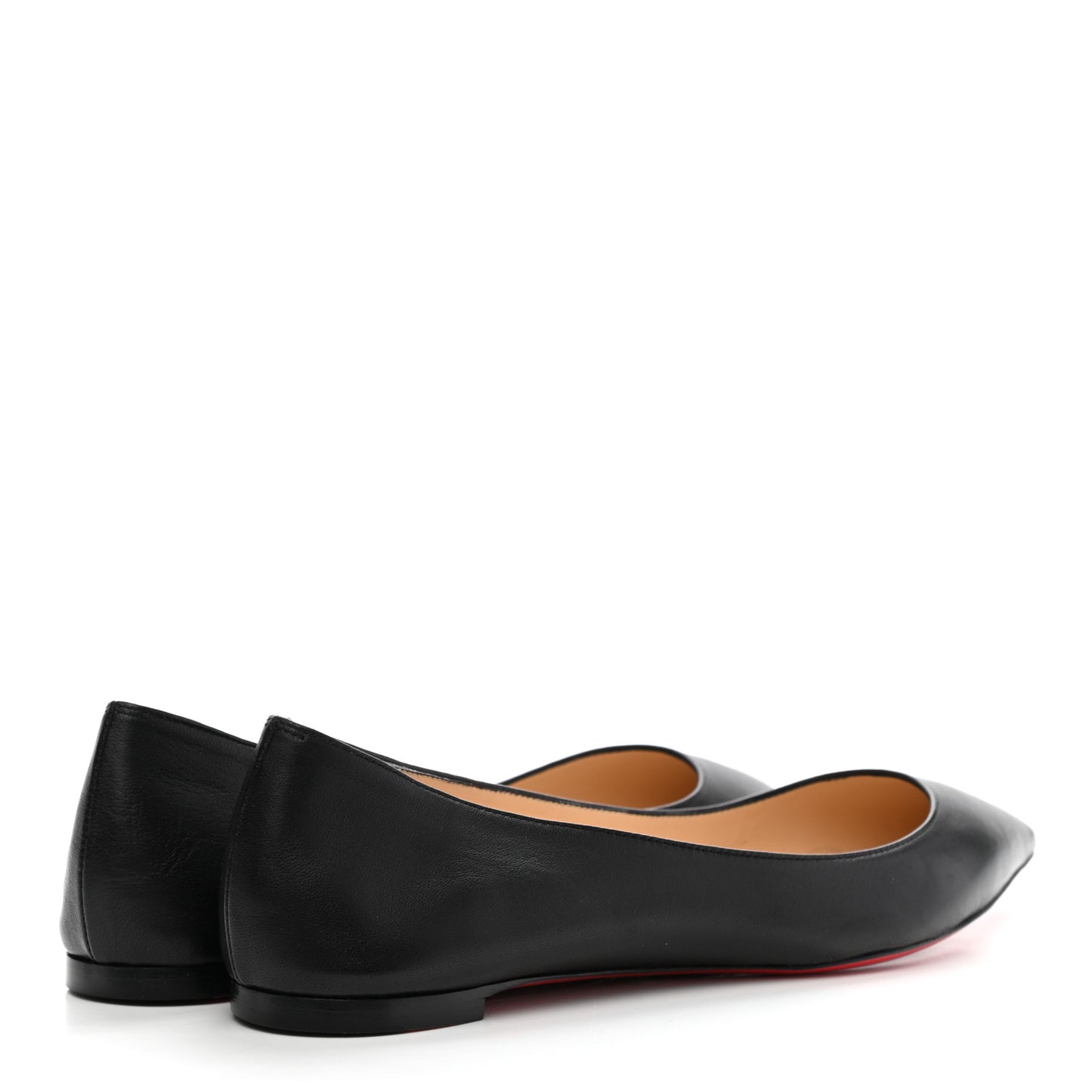 Shiny Nappa Ballalla Flats 40 Black