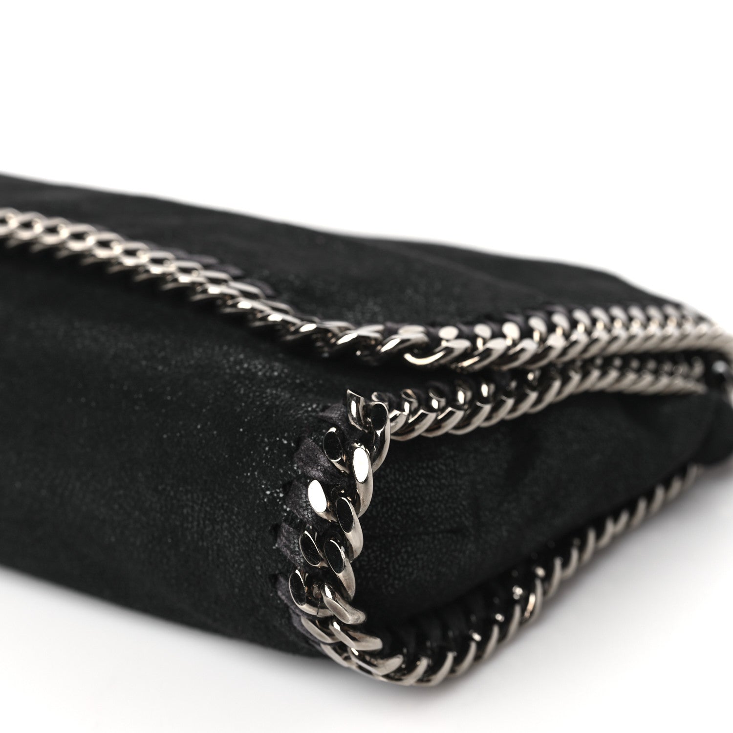 Stella McCartney Shaggy Deer Falabella Fold Over Clutch Black 9 of 9