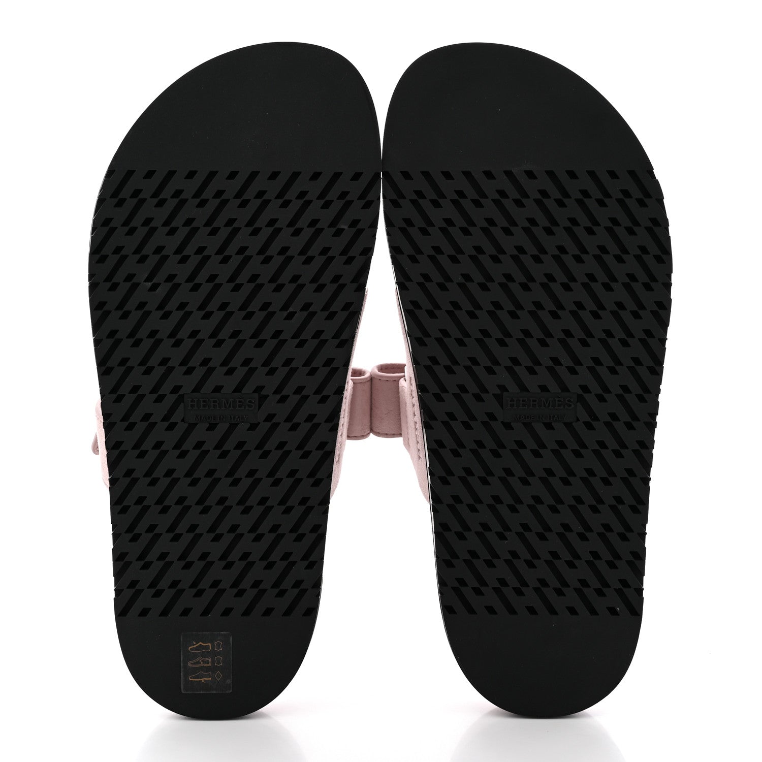 Hermes Suede Goatskin Womens Chypre Sandals 37 Rose Porcelaine 5 of 10