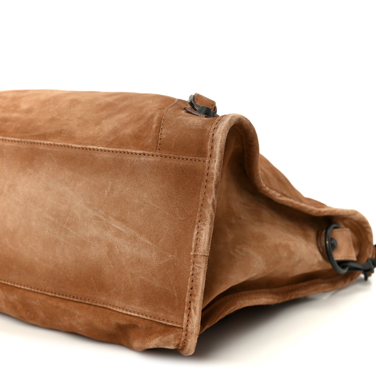 Waxed Suede Calfskin Classic Hardware Medium Le City Camel