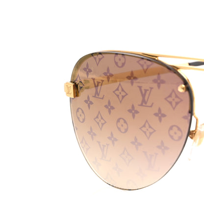 Louis Vuitton Metal Clockwise Sunglasses Z1020W Gold 8 of 9