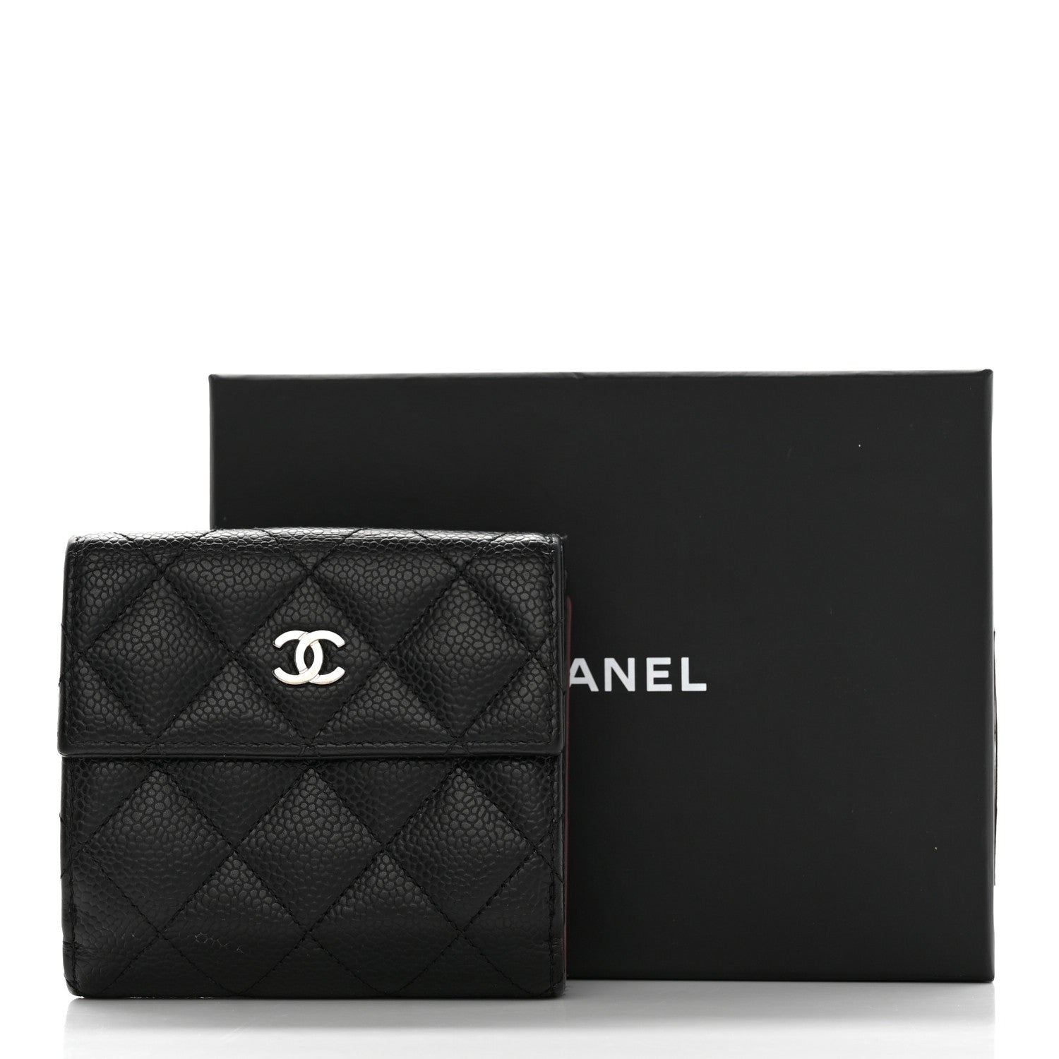 Chanel Caviar Quilted Compact French Flap Wallet Black 11 of 11