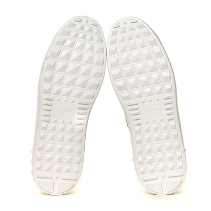 Valentino Garavani Calfskin Rainbow Printed Rockstud Open Sneakers 40 White Multicolor 12 of 16