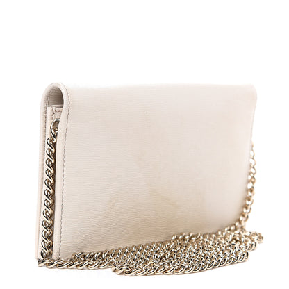 Gucci Textured Calfskin Medium Betty Chain Wallet White 2 of 9