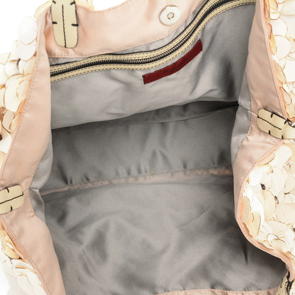 Valentino Garavani Glamorous Flowers Tote Nude 5 of 9
