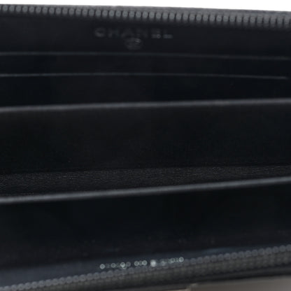 Chanel Caviar Quilted Small Boy Zip Around Wallet Black 5 of 8