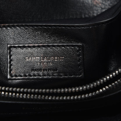 Saint Laurent Sheepskin Matelasse Chevron Monogram Large College Satchel Black 5 of 12