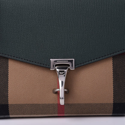 Burberry Derby Calfskin House Check Small Macken Crossbody Bag Dark Bottle Green 13 of 15