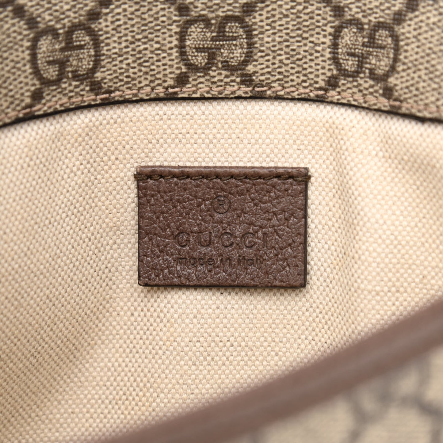 GG Supreme Monogram Neo Vintage Web Belt Bag Brown