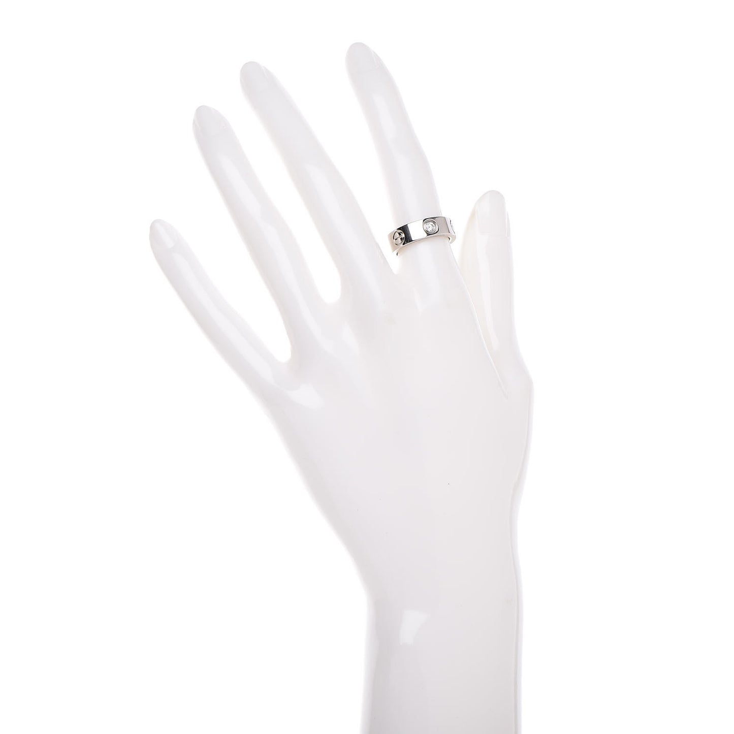 Platinum Diamond 5.5mm LOVE Ring 49 4.75