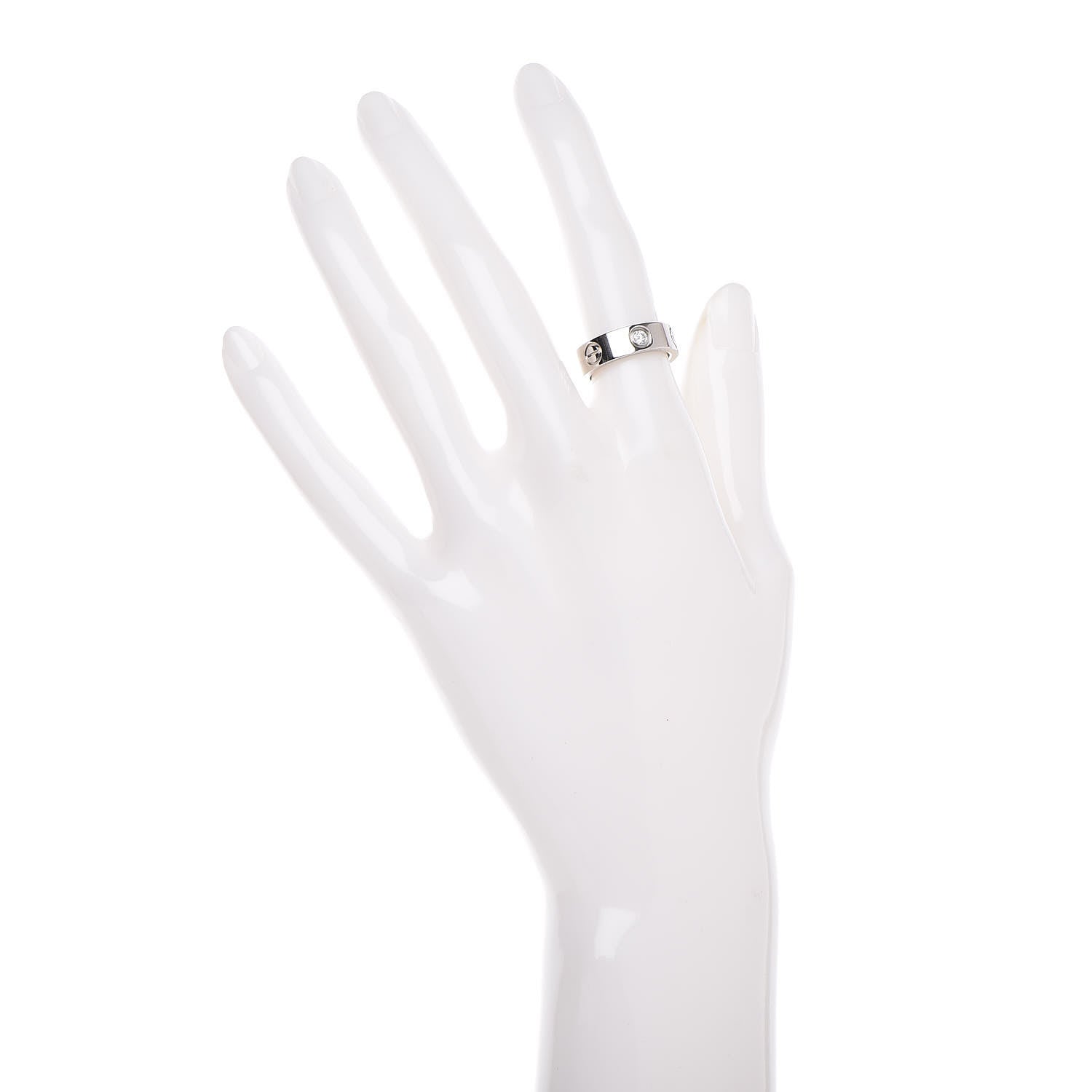 Cartier Platinum Diamond 5.5mm LOVE Ring 49 4.75 2 of 5