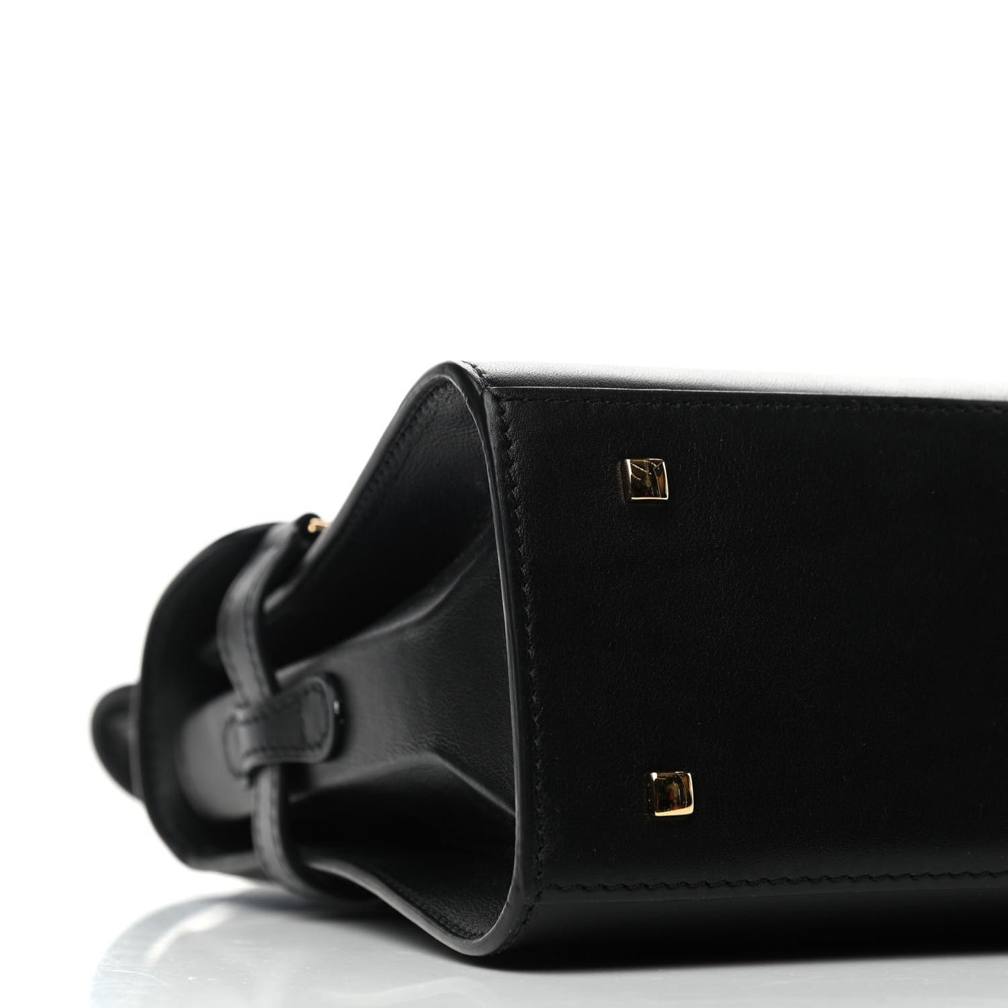 Smooth Calfskin Mini Tempete Satchel Black