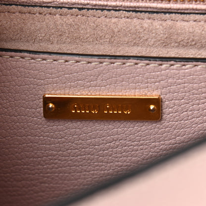 Miu Miu Goatskin Madras Soft Calf Crystal Embellished Shoulder Bag Mughetto 6 of 10