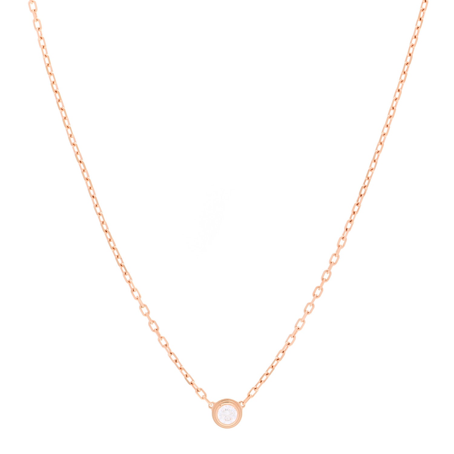 Cartier 18K Pink Gold Diamond SM D'Amour Pendant Necklace 1 of 6
