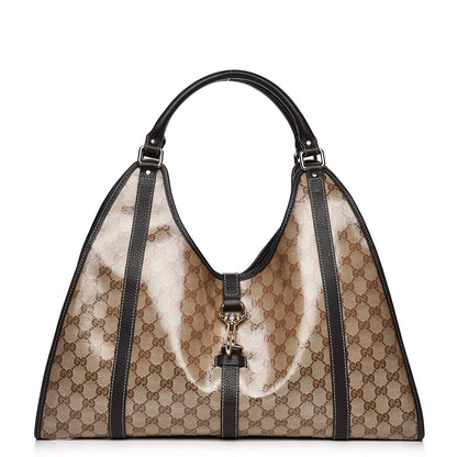 Gucci Crystal Monogram Dollar Calfskin Medium Joy Shoulder Bag Beige Ebony Testa Di Moro 1 of 7