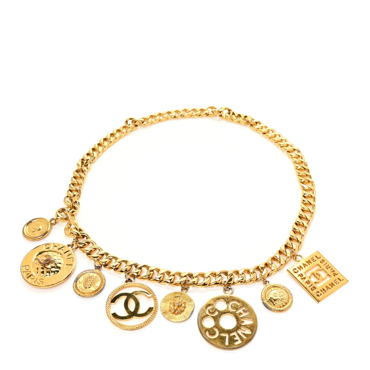 Chanel Chain Logo Charm Belt Gold 1 of 4