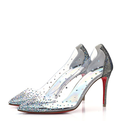 Christian Louboutin PVC Degrastrass 85 Pumps 36 Silver 3 of 7