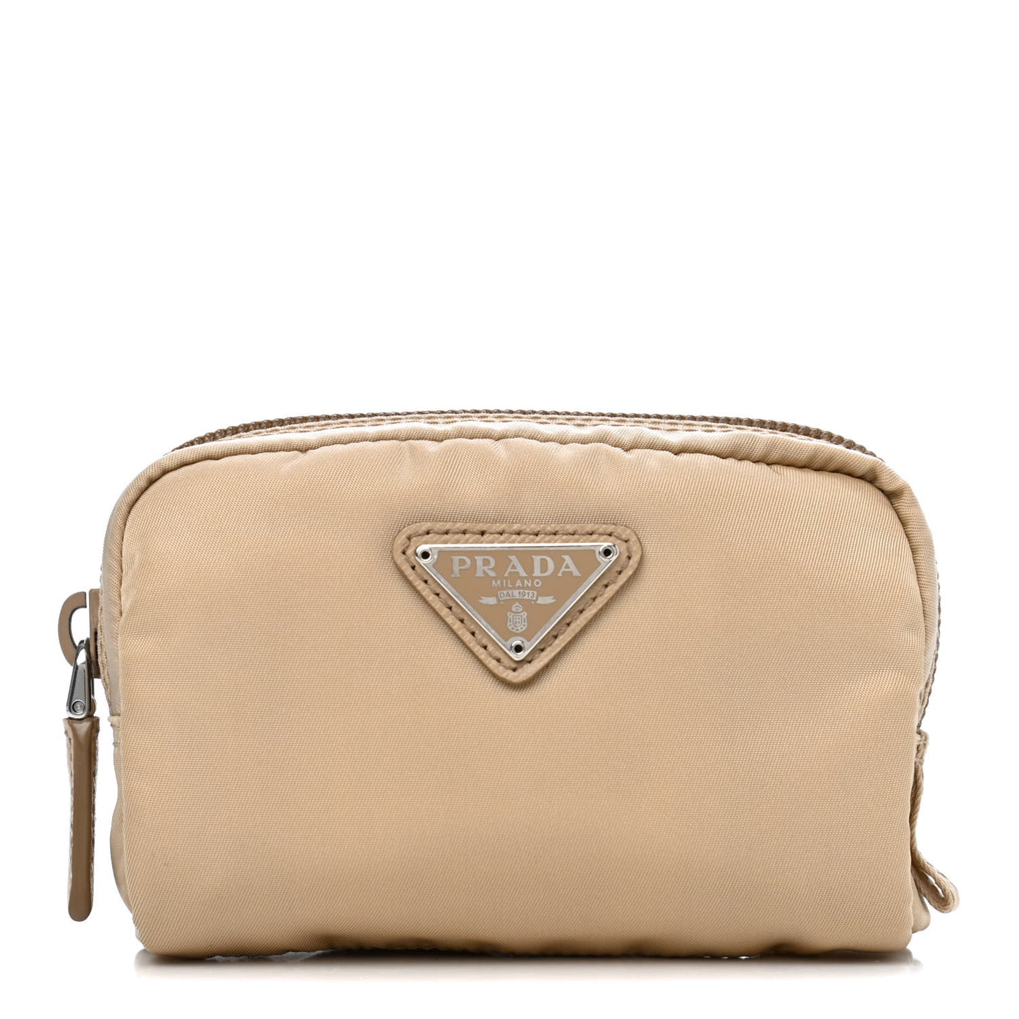 Tessuto Nylon Vela Cosmetic Pouch Cammeo