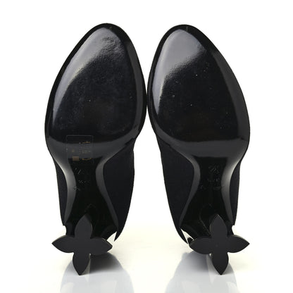 Louis Vuitton Stretch Fabric LV Black Heart Sock Ankle Boots 37.5 Black 4 of 4