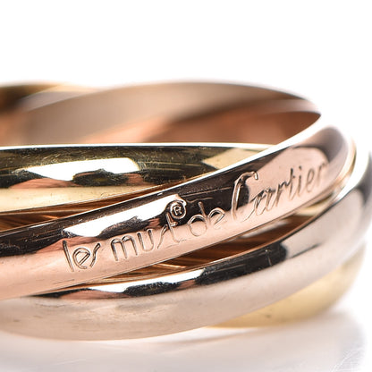 Cartier 18K Pink Yellow White Gold Les Must De Trinity 5 Band Ring 49 4.75 3 of 9