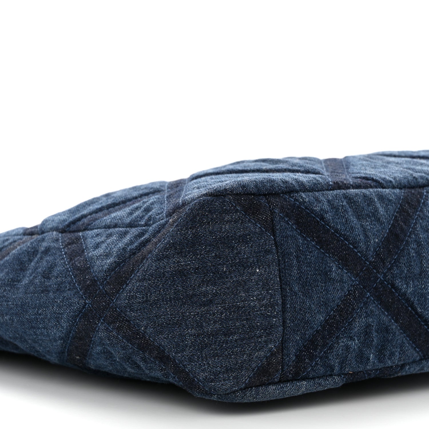 Chanel Denim Quilted Chanel 19 North South Shopping Bag Blue 9 of 10