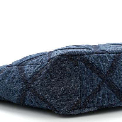 Chanel Denim Quilted Chanel 19 North South Shopping Bag Blue 9 of 10