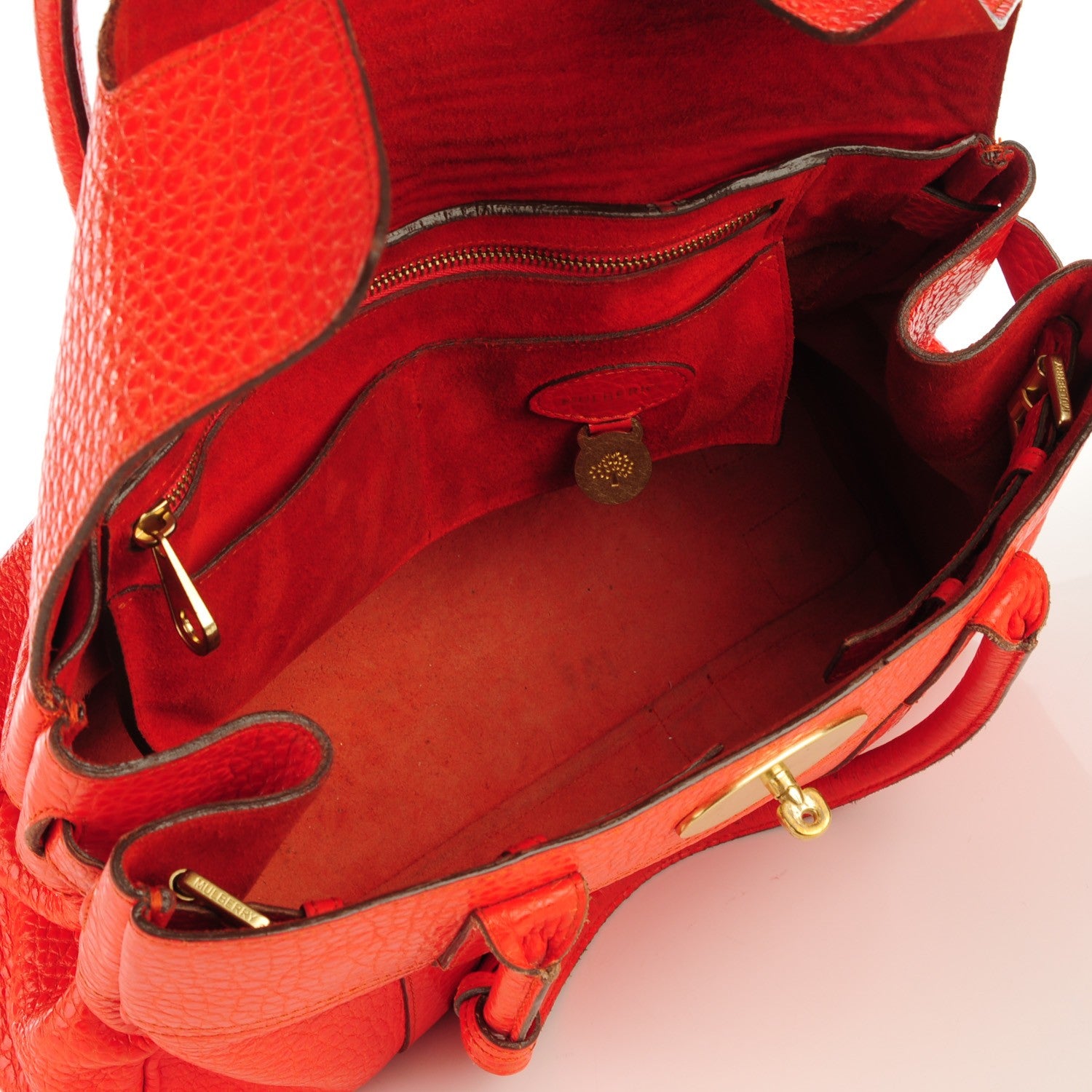 Mulberry Shiny Grain Bayswater Flame 3 of 9
