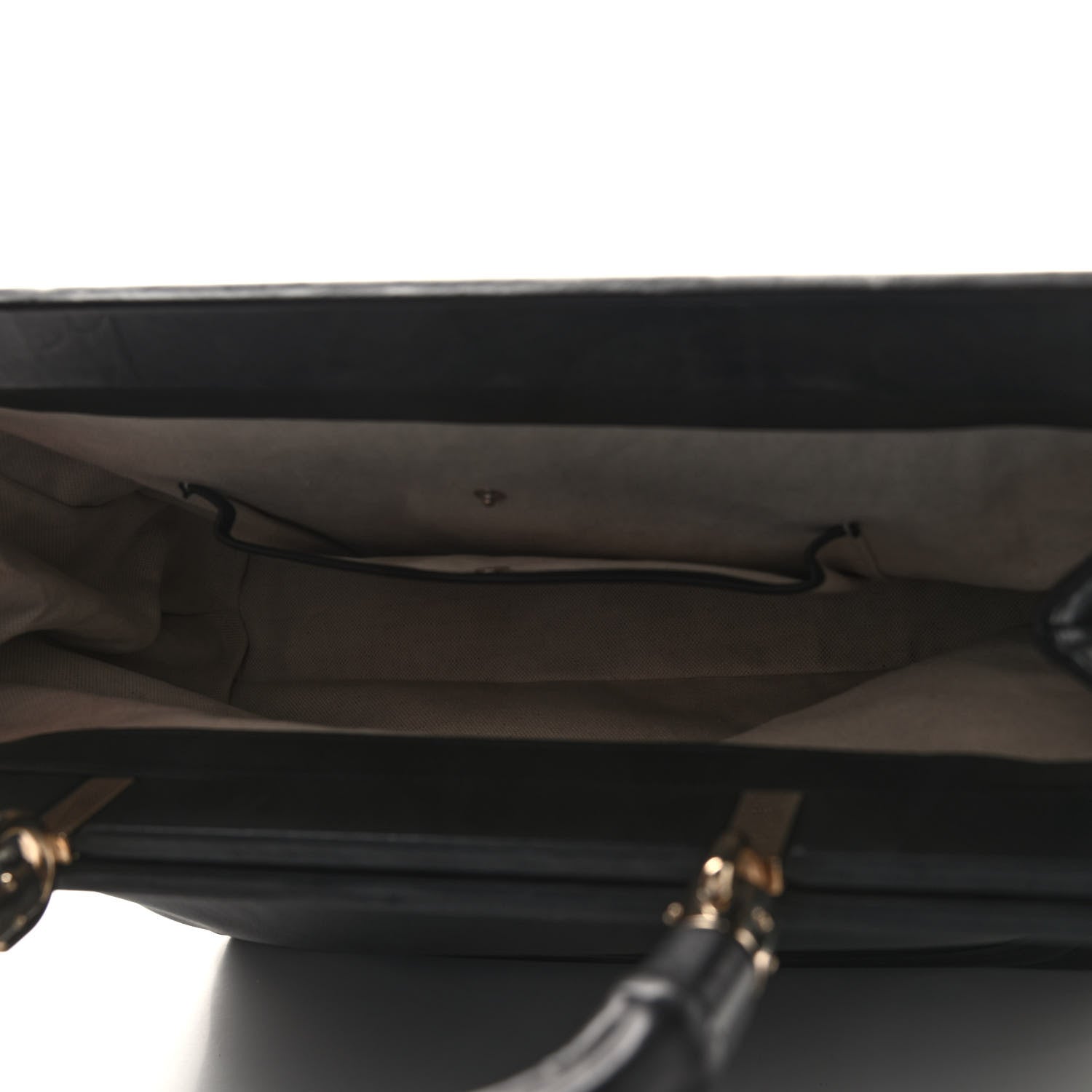 Gucci Calfskin Bold Bamboo Medium Top Handle Bag Black 8 of 10
