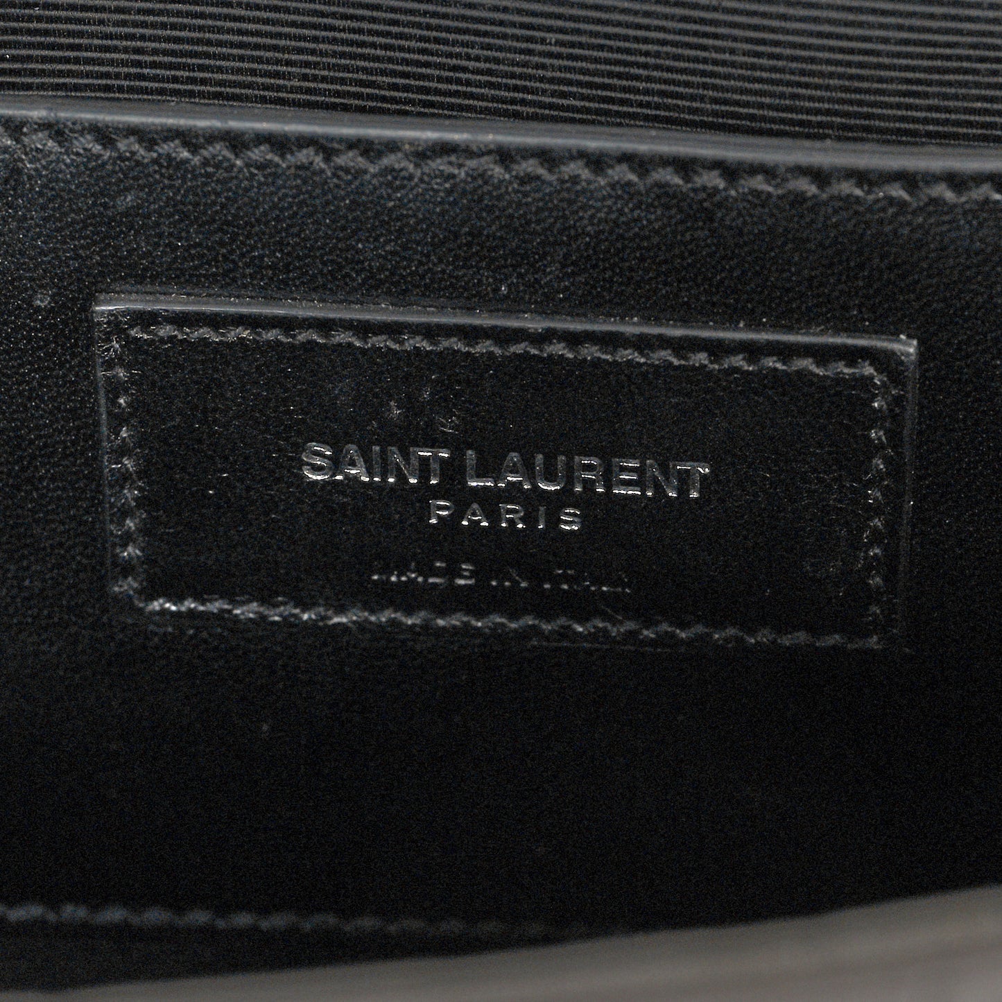 Croc Embossed Calfskin Classic Kate Monogram Clutch Fog