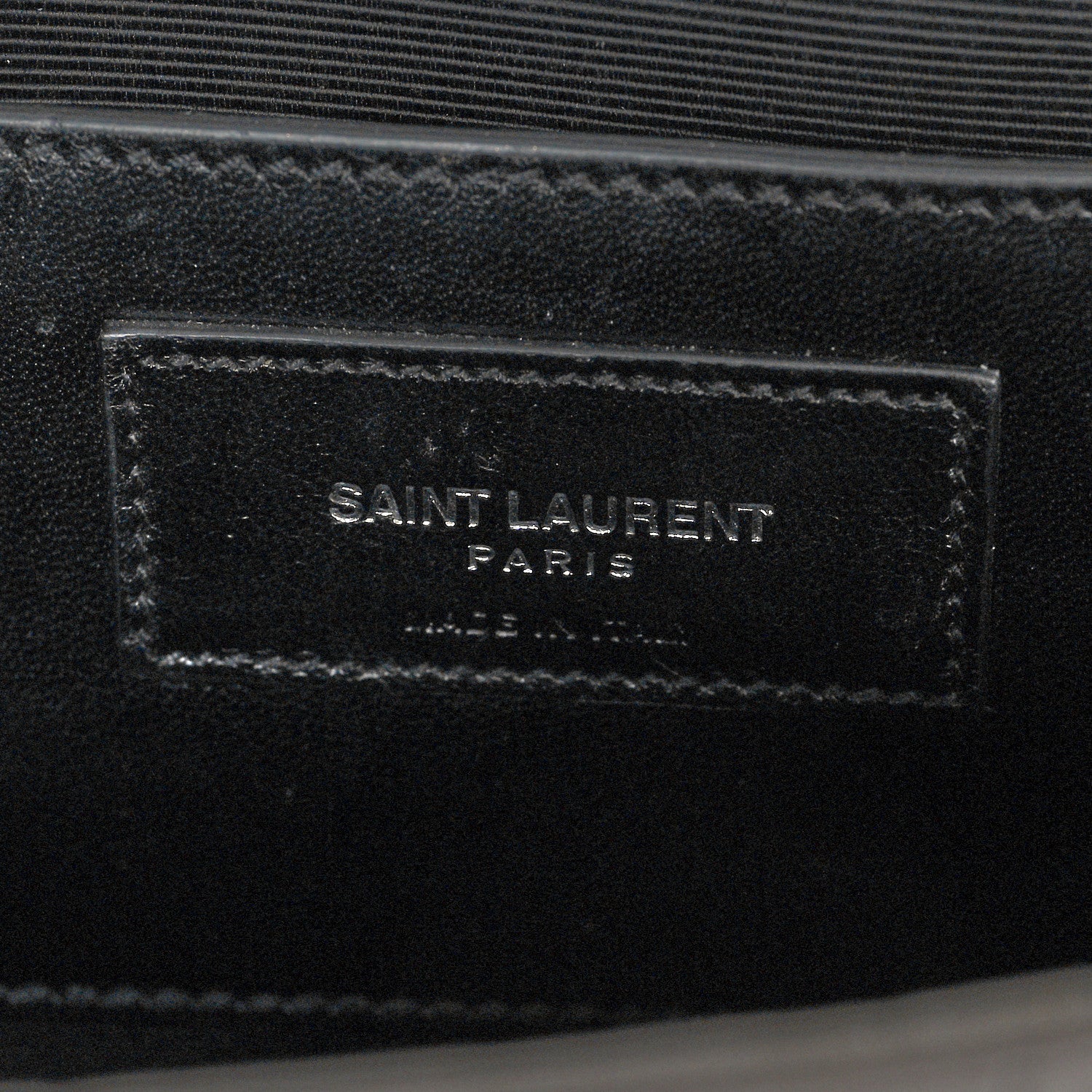 Saint Laurent Croc Embossed Calfskin Classic Kate Monogram Clutch Fog 6 of 10