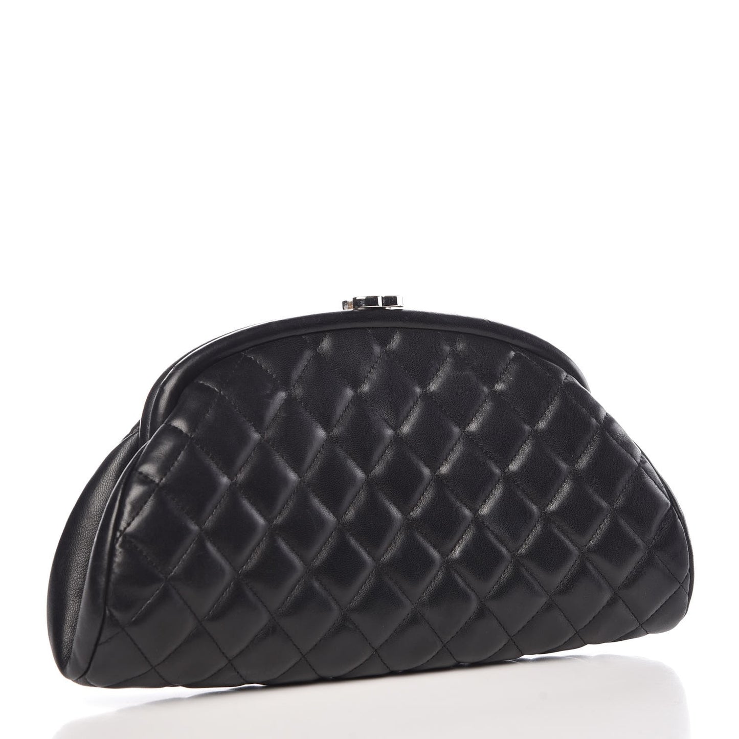 Lambskin Quilted Timeless Clutch Black