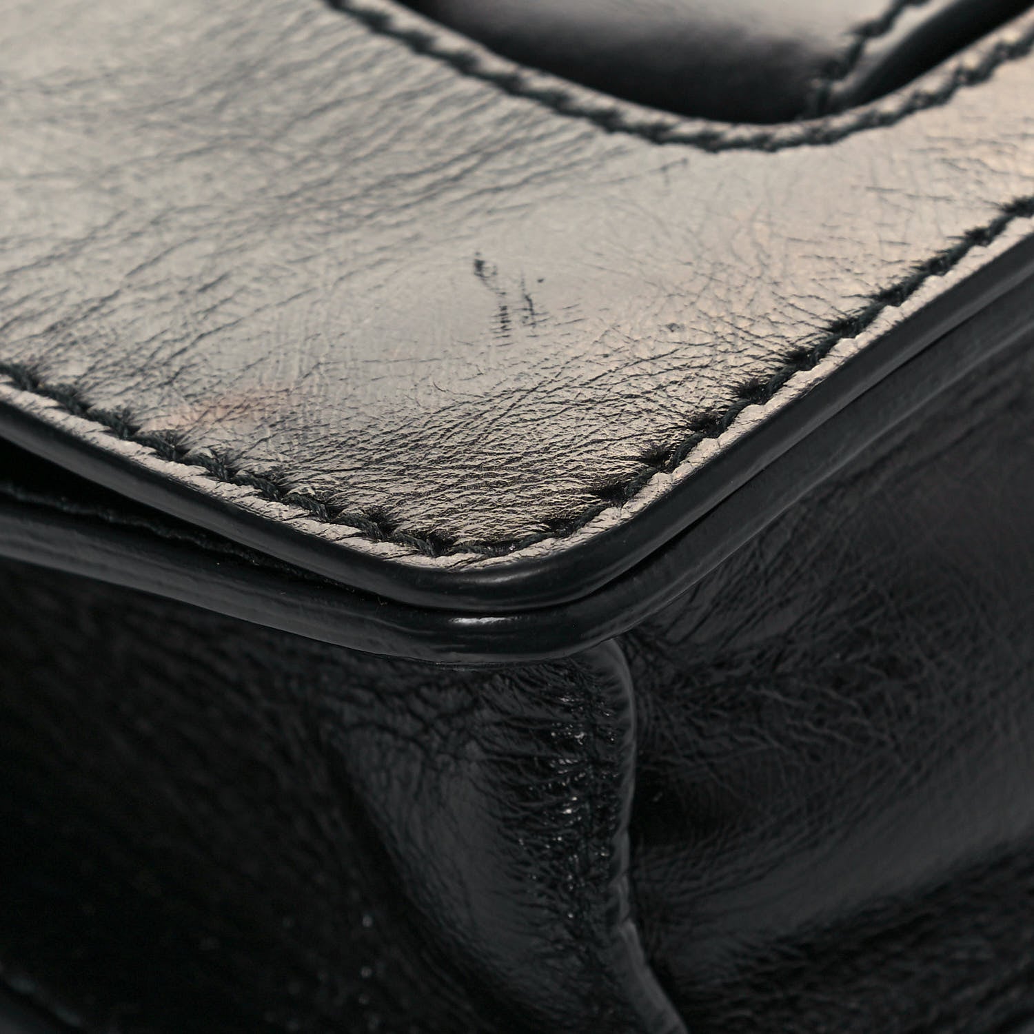 Christian Dior Crinkled Patent Lambskin Dio(r)evolution Top Handle Flap Bag Black 9 of 17