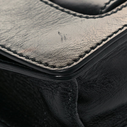 Christian Dior Crinkled Patent Lambskin Dio(r)evolution Top Handle Flap Bag Black 9 of 17