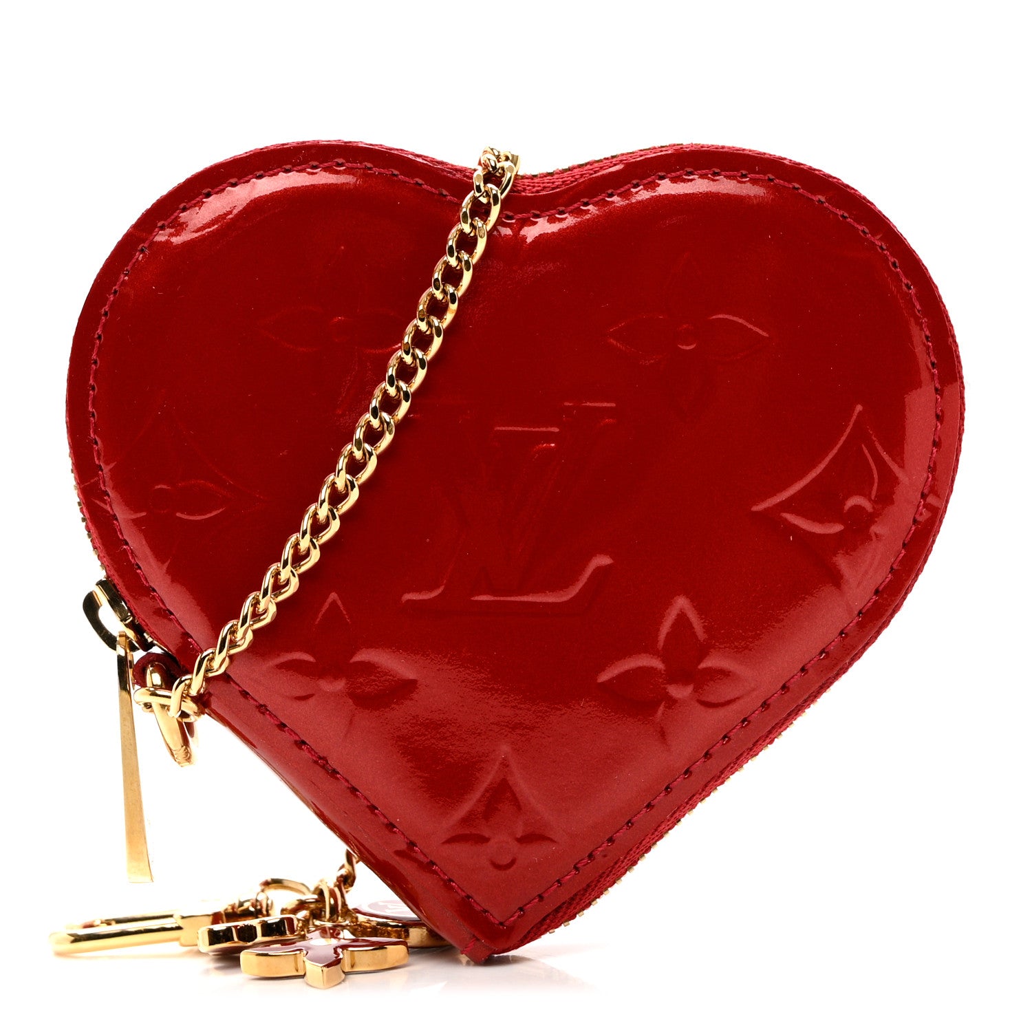 Louis Vuitton Vernis Coeur Heart Coin Purse Pomme D'Amour 1 of 6