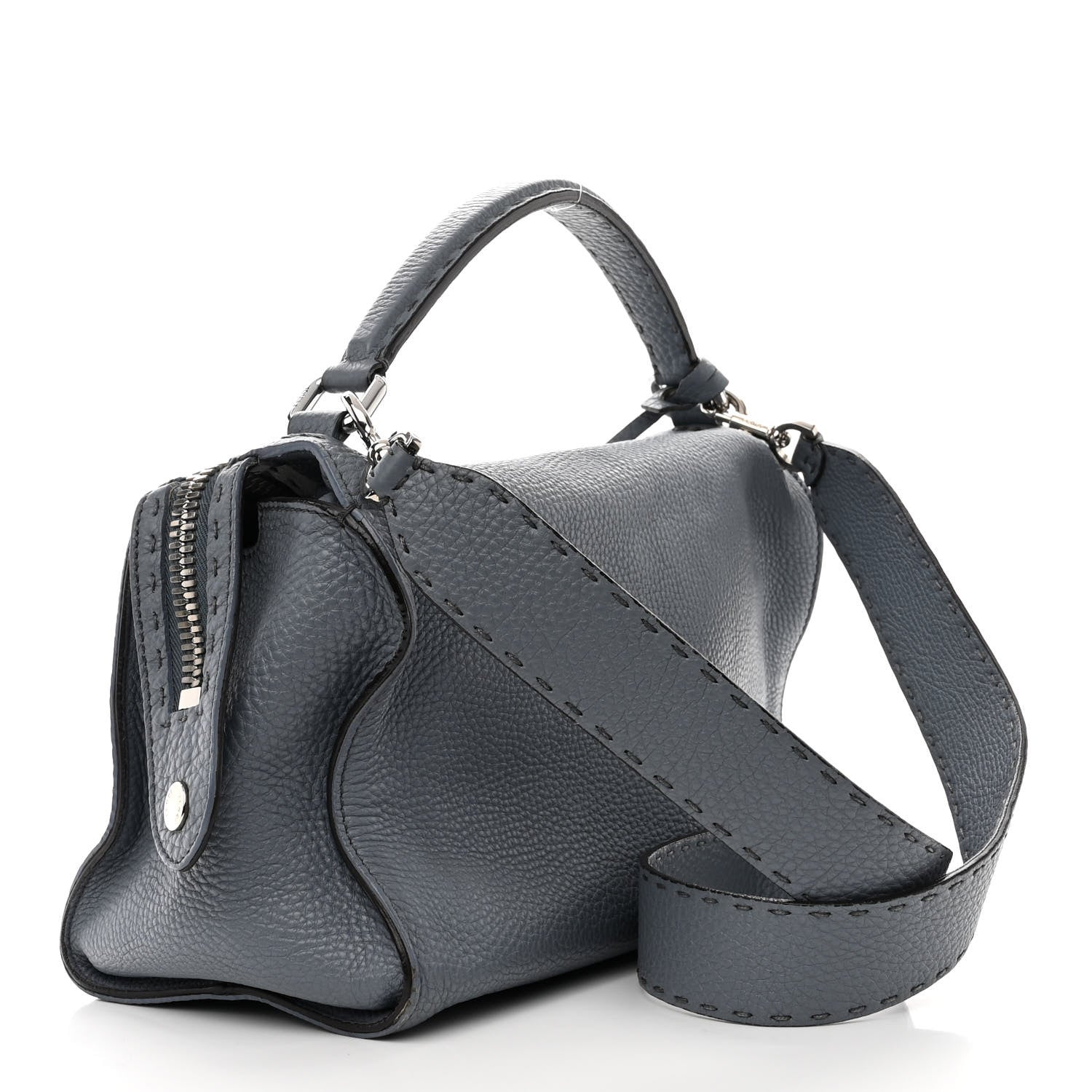 Fendi Cuoio Romano Selleria Lei Boston Tote Nube 3 of 14