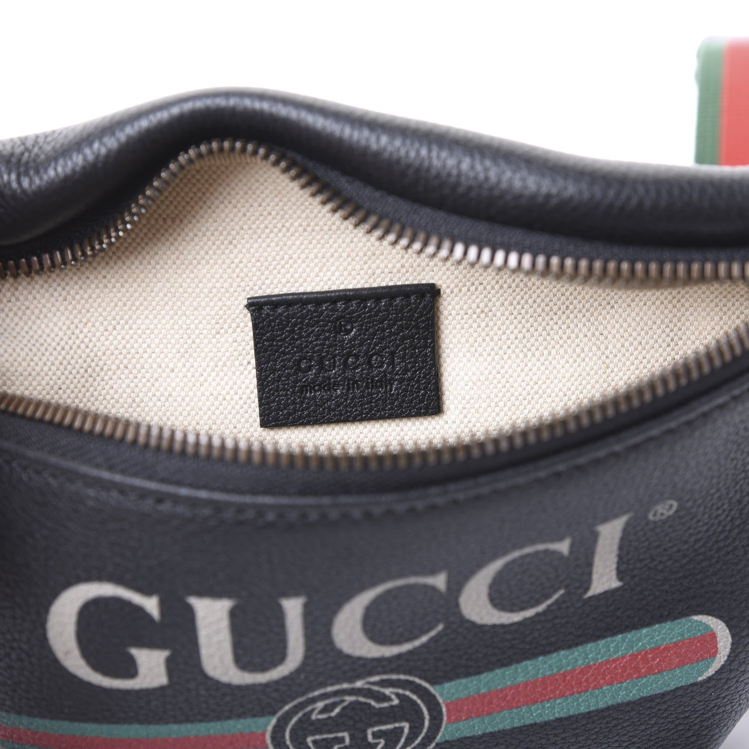 Gucci Grained Calfskin Small Logo Belt Bag Black 5 of 9