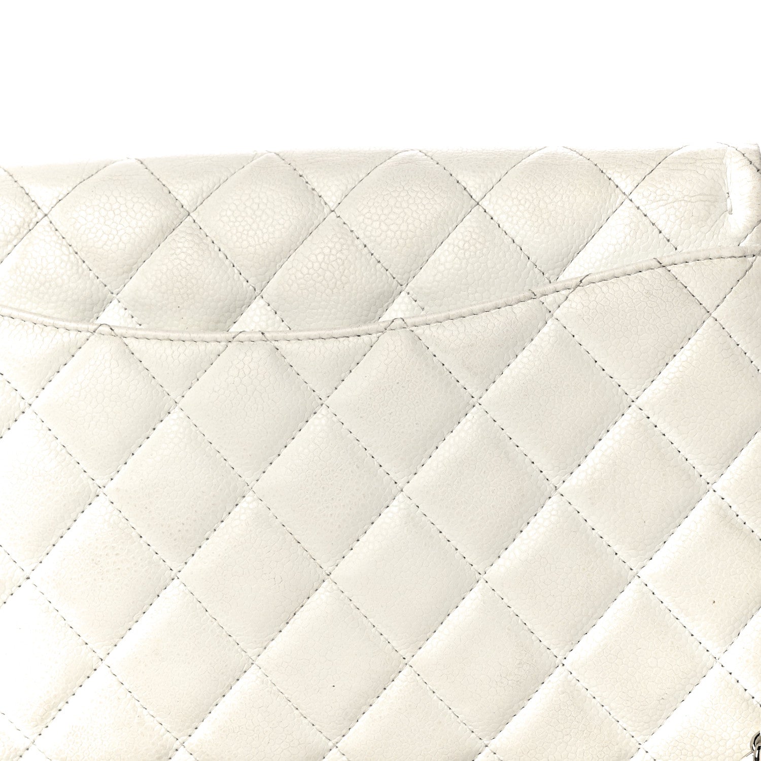 Chanel Caviar Quilted Clutch With Chain Flap White 20 of 21