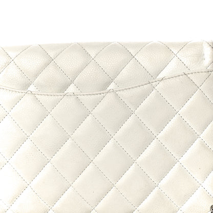 Chanel Caviar Quilted Clutch With Chain Flap White 20 of 21