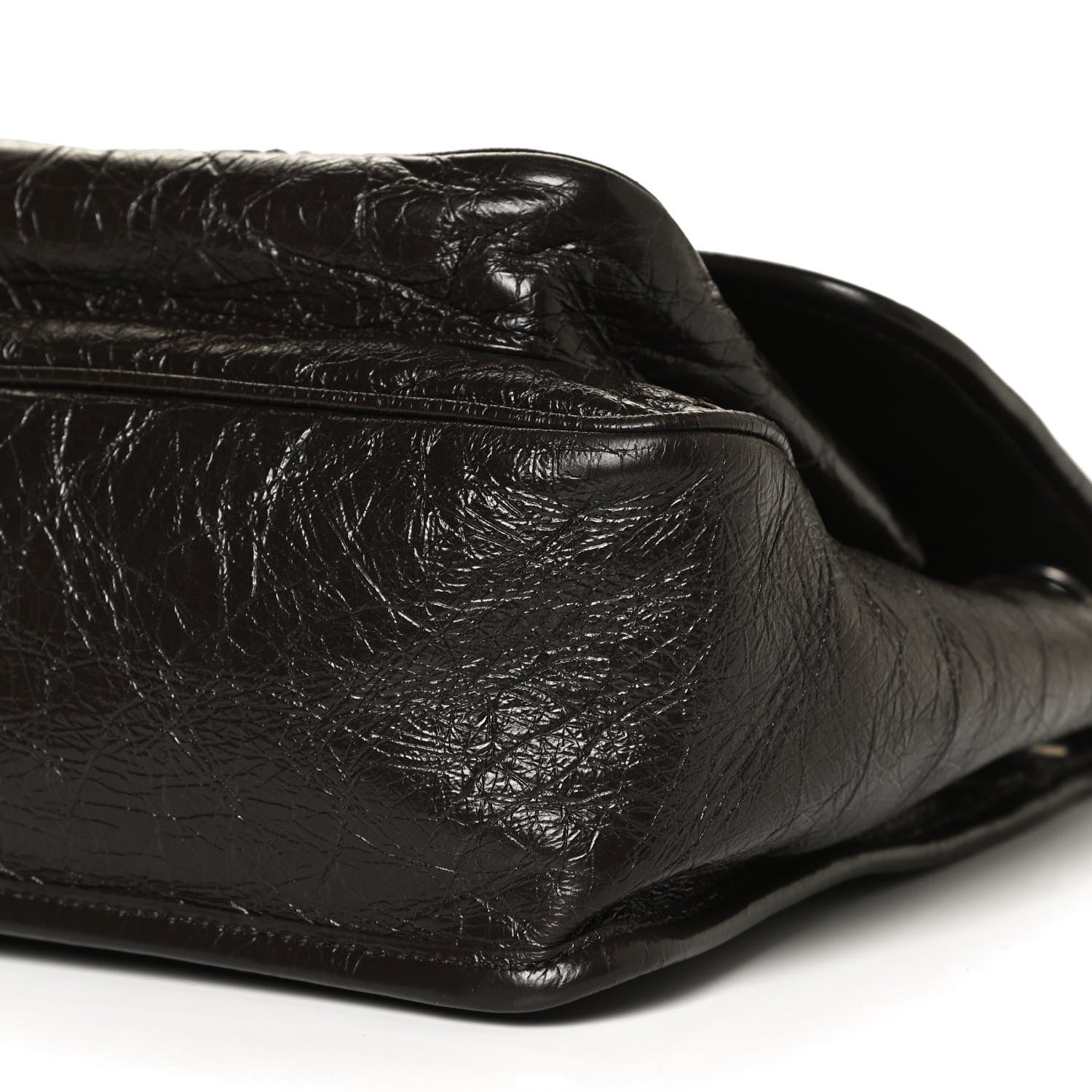 Saint Laurent Crinkled Calfskin Matelasse Monogram Medium Niki Chain Satchel Western Moka 11 of 13