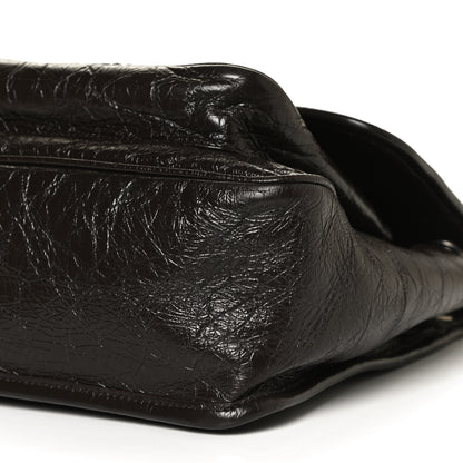 Saint Laurent Crinkled Calfskin Matelasse Monogram Medium Niki Chain Satchel Western Moka 11 of 13