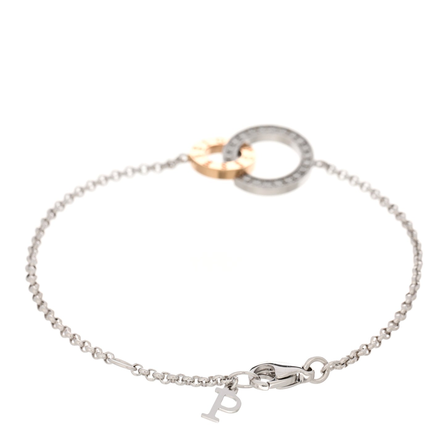 18K Rose White Gold Diamond Possession Toi & Moi Bracelet