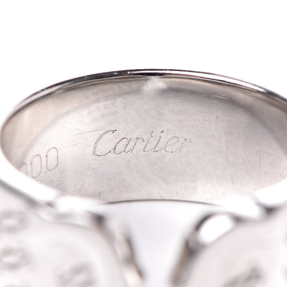 Cartier 18K White Gold C De Christmas Ring 50 5.25 5 of 5