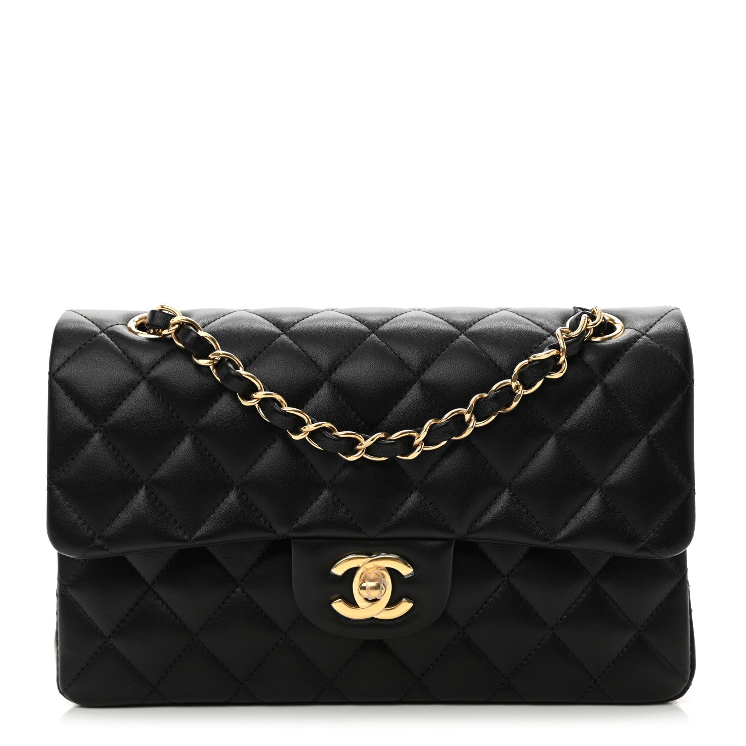 Chanel Lambskin Quilted Small Double Flap Black 1 of 10