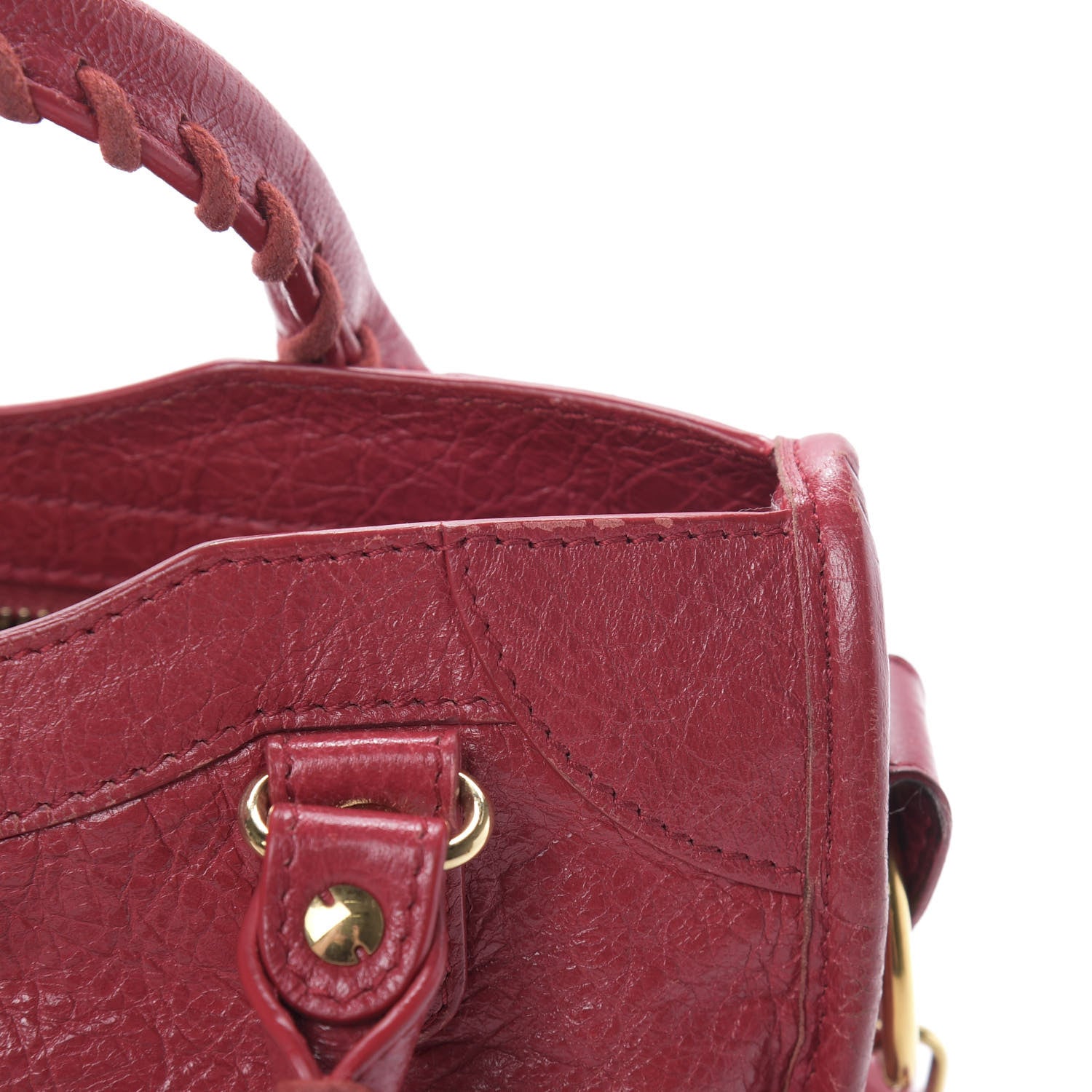 Balenciaga Agneau Classic Gold Hardware Mini City Rouge Sapphire 15 of 18