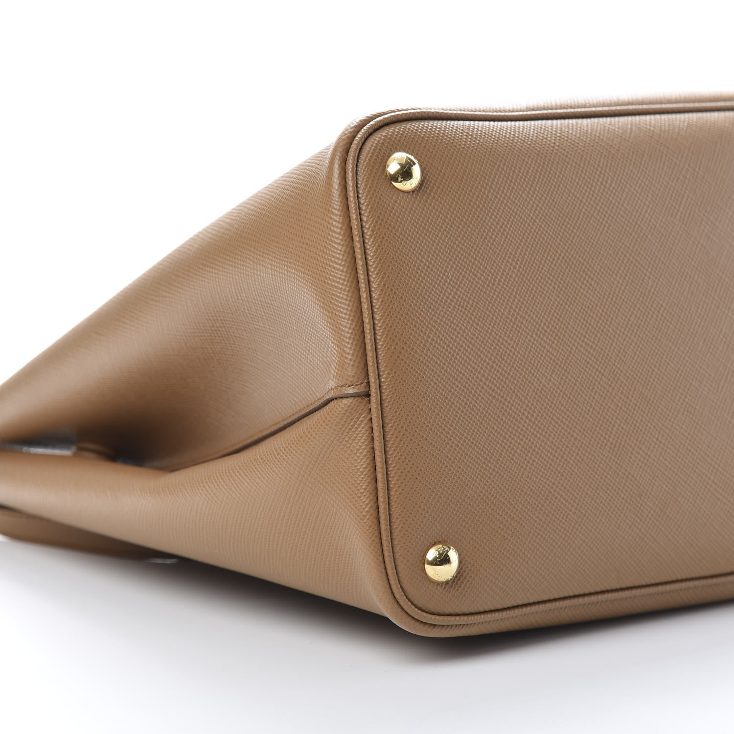 Prada Saffiano Cuir Medium Double Bag Caramel Fuoco 8 of 10