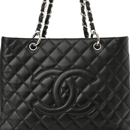 Chanel Caviar Quilted Grand Shopping Tote GST Black 8 of 10