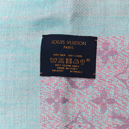 Louis Vuitton Silk Wool Monogram Shine Shawl 3 of 6