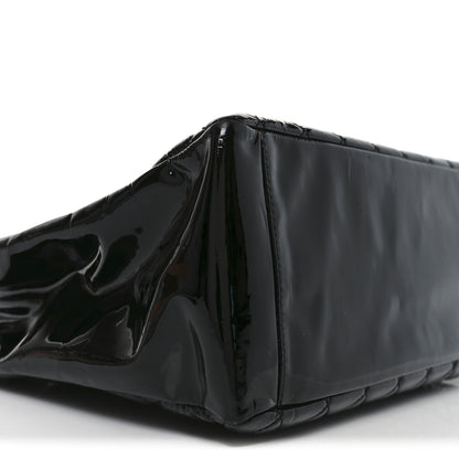 Chanel Patent Quilted Grand Shopping Tote GST Black 9 of 10